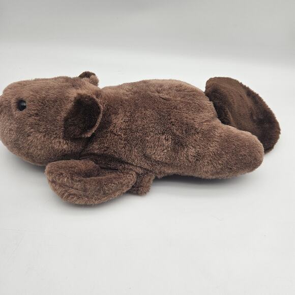 Beaver Hand Puppet Plush Stuffed Animal Brown Soft Toy Acrylic Polyester Kids - Picture 4 of 8